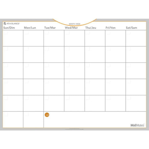 CALENDRIER MENSUELNON-DATE EFFACABLE A SEC 18 X 24