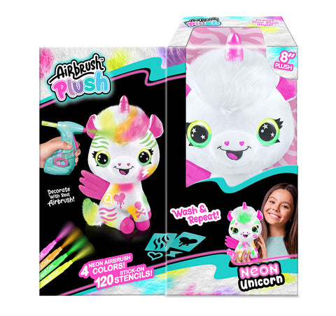 AIRBRUSH - PELUCHE LICORNE NEON COLORIER