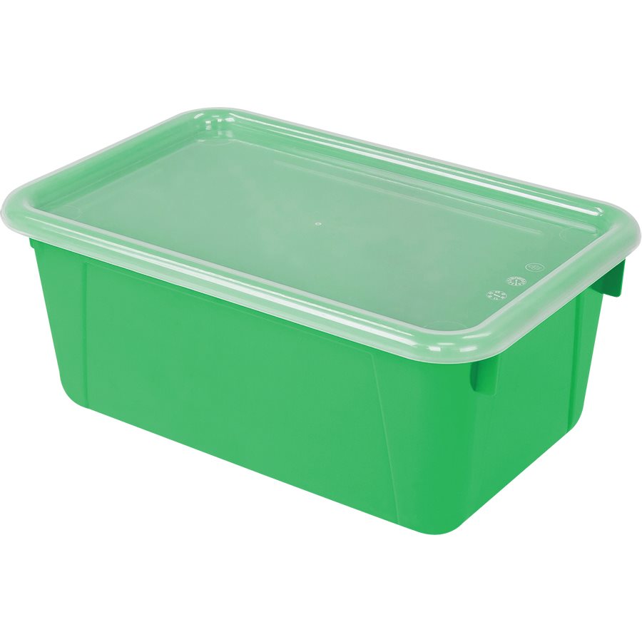 Petit bac à rangement avec couvercle  vert Petit bac à rangement avec couvercle  vert