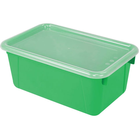 Petit bac à rangement avec couvercle  vert