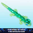 Charger l'image dans la visionneuse de la galerie, CRYSTALYNX - FIGURINE ARTICULE GECKO 24CM
