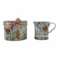 Charger l'image dans la visionneuse de la galerie, TASSE PORCELAINE + BOITE FLEUR & LIBELLULE