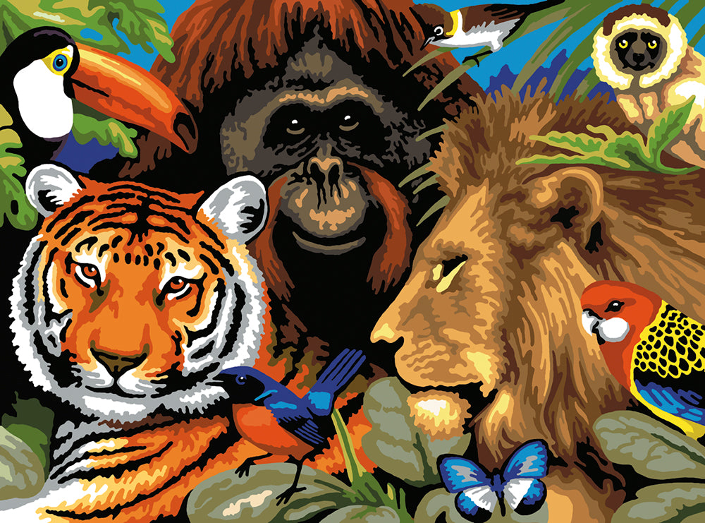 PEINTURE NUMERO JUNIOR - SCENE DE SAFARI PEINTURE NUMERO JUNIOR - SCENE DE SAFARI