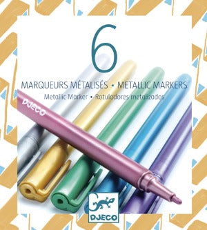 DJECO -  MARQUEUR 6 COUL METALLIQUE