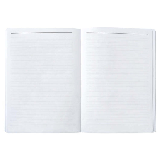 BLOC-NOTES "ICONIQUE" A SANGLE 6 X 8¼"- CUBISME BLEU