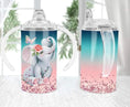 Charger l'image dans la visionneuse de la galerie, TI-DREY CRÉATION - VERRE ISOLANT POUR ENFANT ÉLÉPHANT BLEU&ROSE