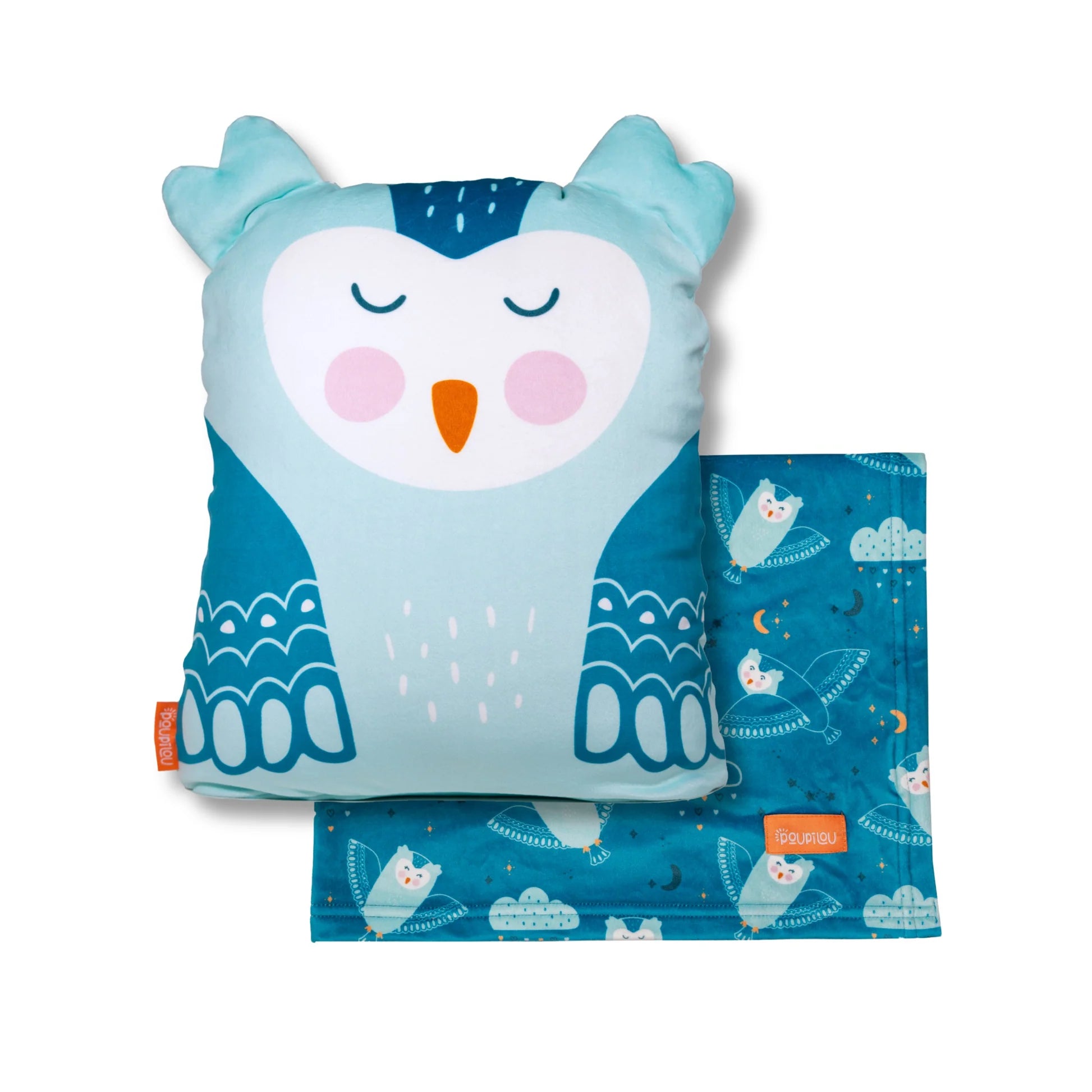 ENSEMBLE PELUCHE COUVERTURE 3-EN-1 - HIBOU
