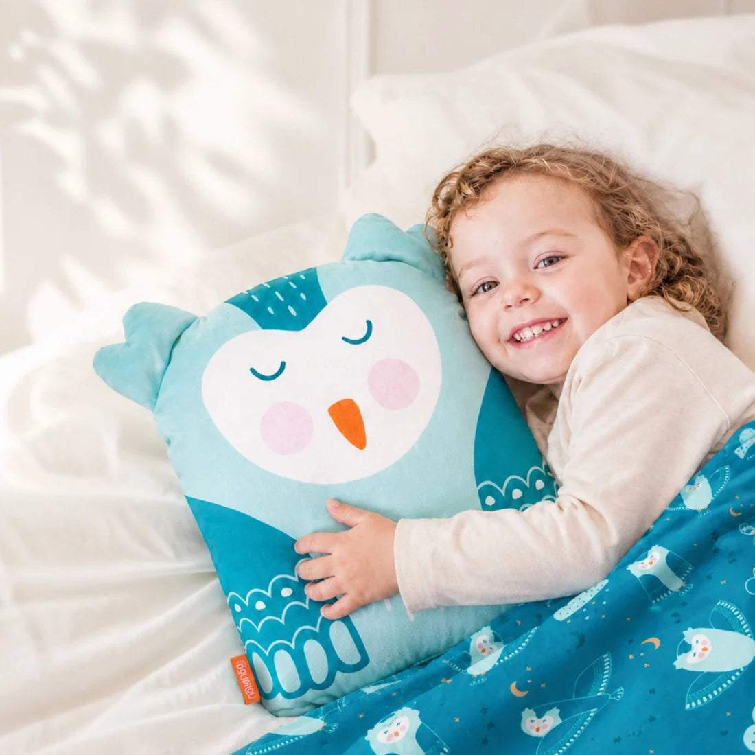 ENSEMBLE PELUCHE COUVERTURE 3-EN-1 - HIBOU