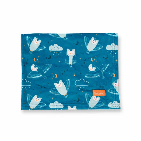 ENSEMBLE PELUCHE COUVERTURE 3-EN-1 - HIBOU