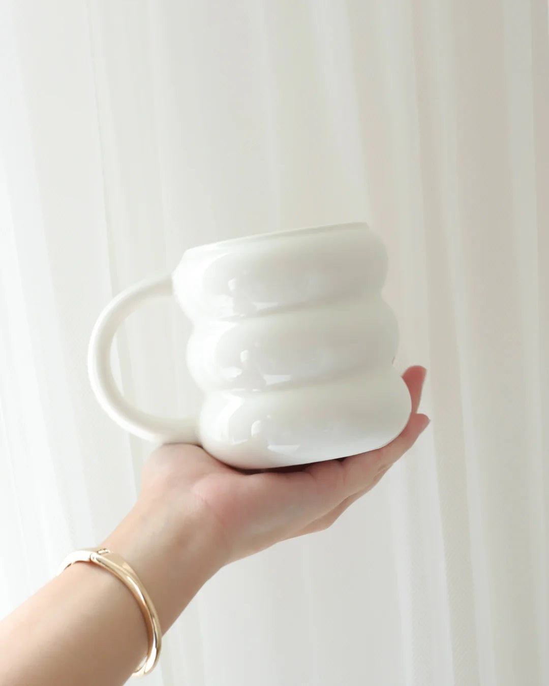 TASSE BUBBLE 17OZ BLANC LUSTRE