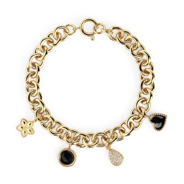 MIA BIJOUX - BRACELET "MELINA" - BRELOQUE OR