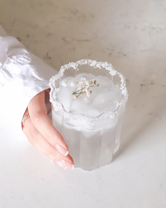 VERRE FORME FLEUR CRISTAL 12OZ - CLAIR