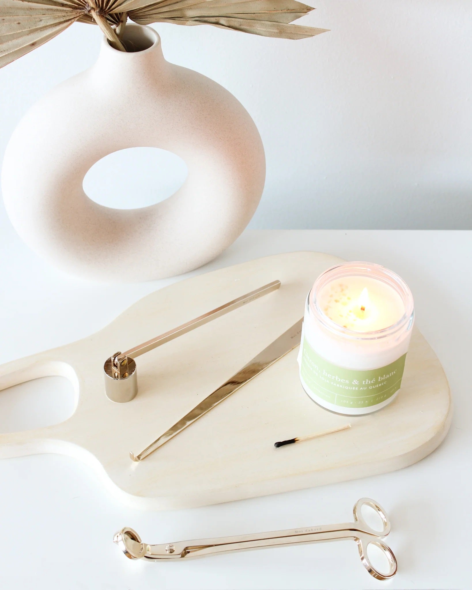 ENS ACCESSOIRE BOUGIE ACIER INOX 3PCS-DORE