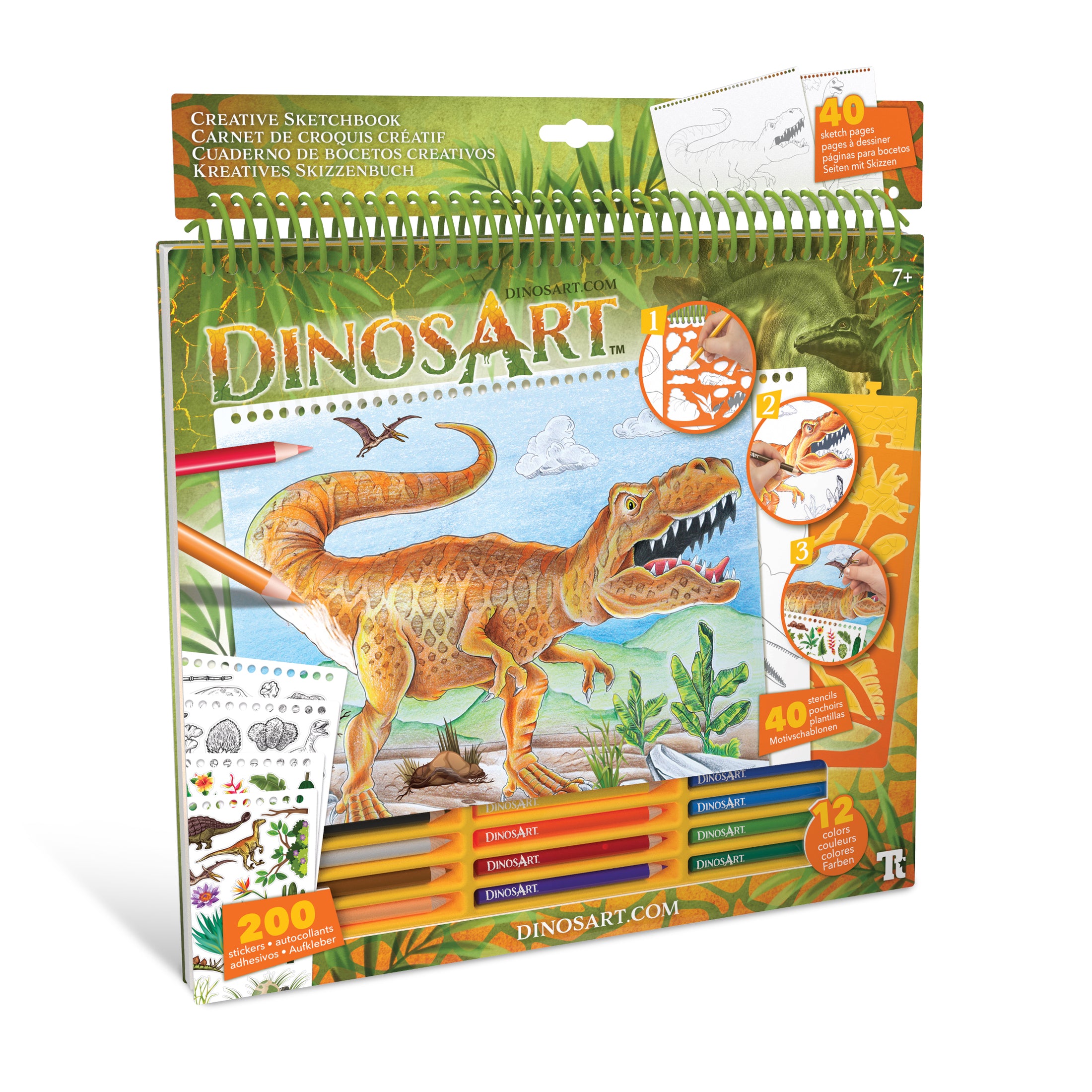 DINOSART - GRAND CARNET CROQUIS CREATIF
