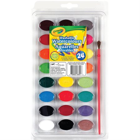 CRAYOLA - PEINTURE A L'EAU LAVABLE  - 24 COULEURS