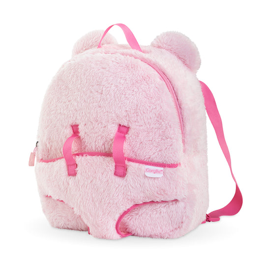 COROLLE- SAC DOS P- POUPON PELUCHE ROSE
