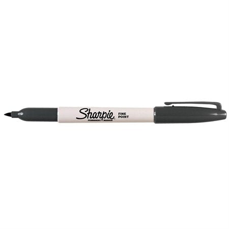 MARQUEUR "SHARPIE" PERMANENT FIN NOIR