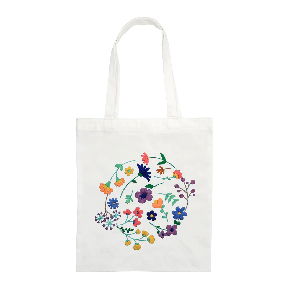 KIT DE BRODERIE - TOTE BAG FLEURI