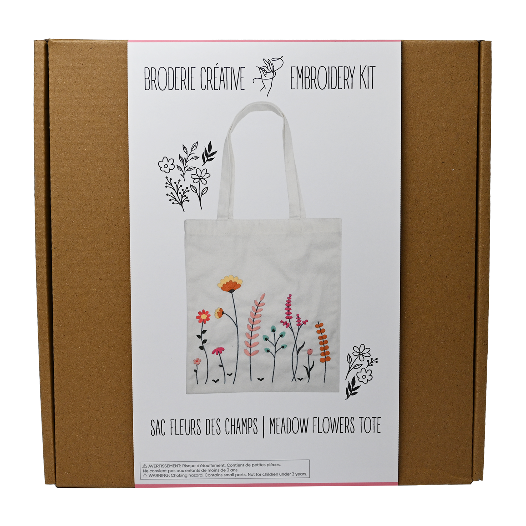 KIT DE BRODERIE - TOTE BAG FLEURS DES PRES