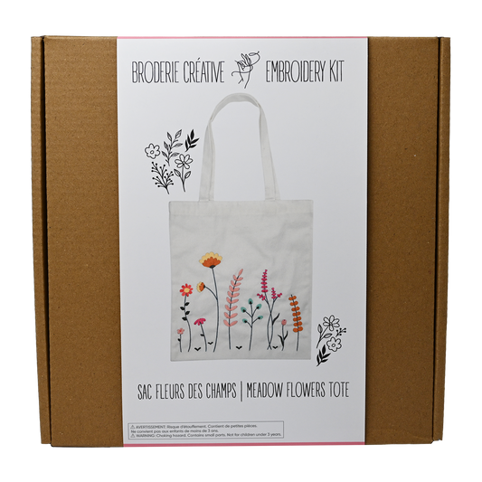 KIT DE BRODERIE - TOTE BAG FLEURS DES PRES