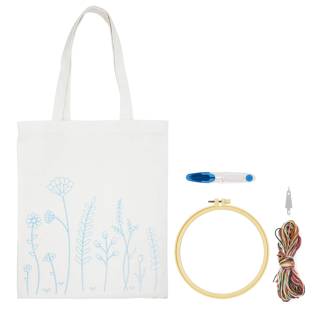 KIT DE BRODERIE - TOTE BAG FLEURS DES PRES