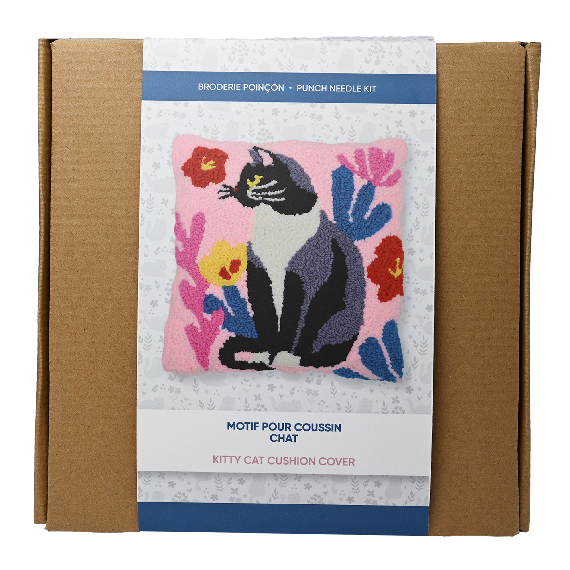 KIT BRODERIE POINCON - COUSSIN CHAT