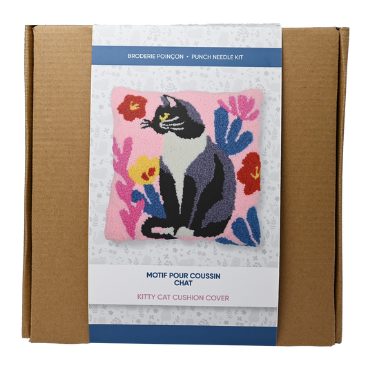 KIT BRODERIE POINCON - COUSSIN CHAT