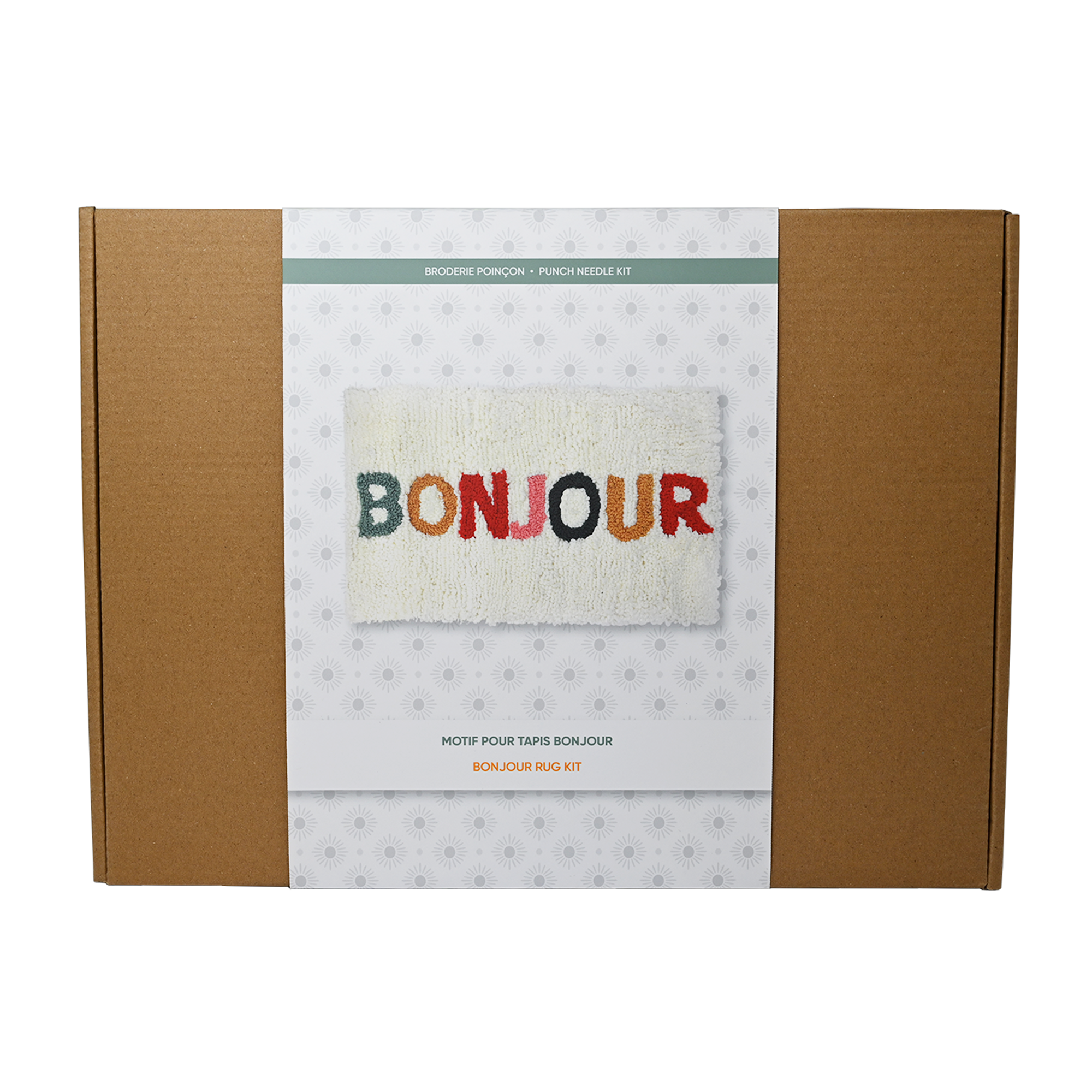 KIT BRODERIE POINCON - TAPIS "BONJOUR"