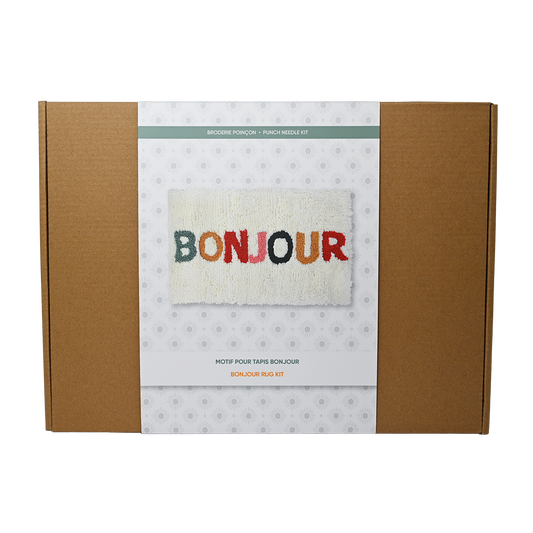 KIT BRODERIE POINCON - TAPIS "BONJOUR"