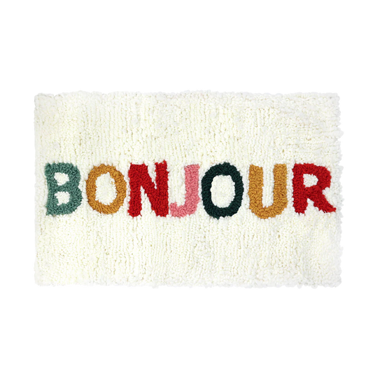 KIT BRODERIE POINCON - TAPIS "BONJOUR"