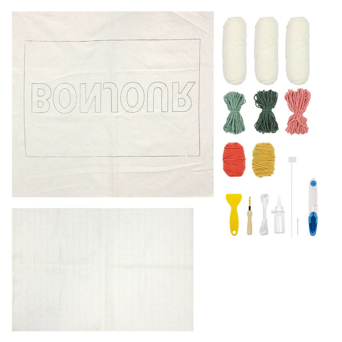 KIT BRODERIE POINCON - TAPIS "BONJOUR"