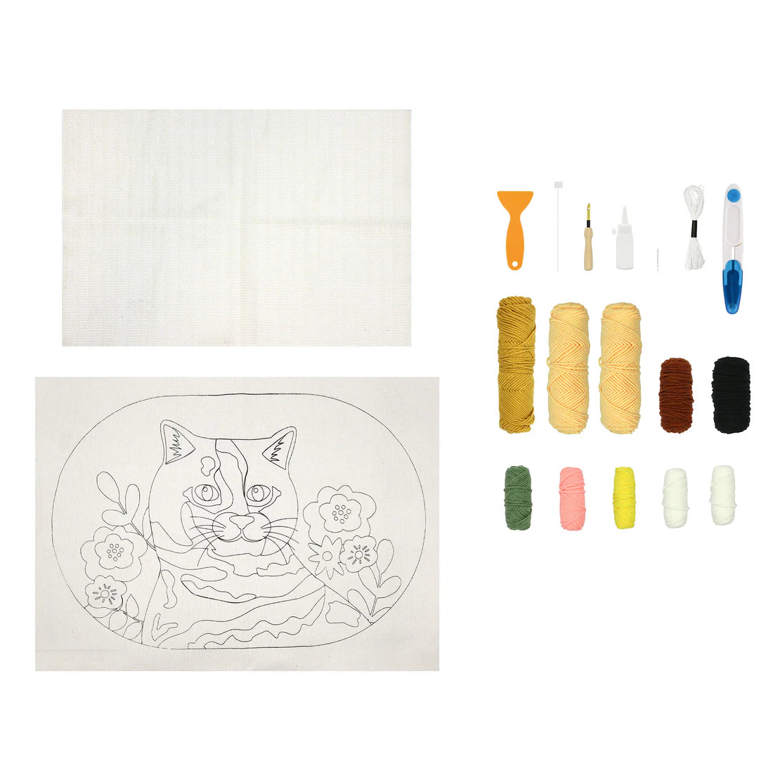 KIT BRODERIE POINCON - TAPIS MINOU