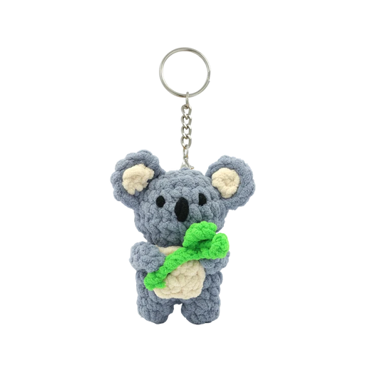 KIT DIY CROCHET PORTE-CLÉS FIL PELUCHEUX - KOALA
