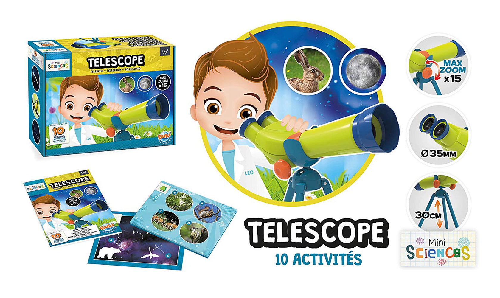 BUKI MINI SCIENCE - TELESCOPE 10 ACTIVITES