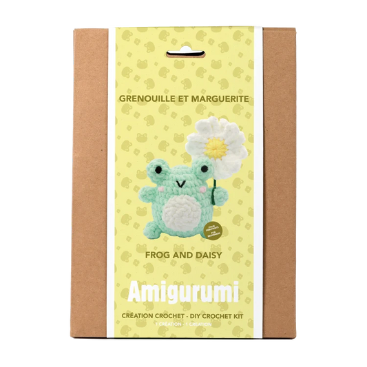 KIT DIY CROCHET FIL PELUCHEUX- GRENOUILLE