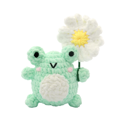 KIT DIY CROCHET FIL PELUCHEUX- GRENOUILLE