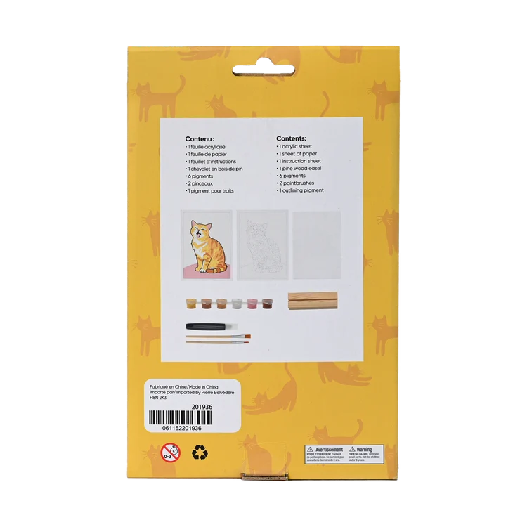 KIT PEINTURE A NUMERO SURFACE ACRYLIQUE - CHAT