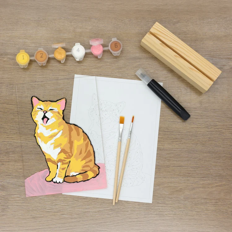 KIT PEINTURE A NUMERO SURFACE ACRYLIQUE - CHAT
