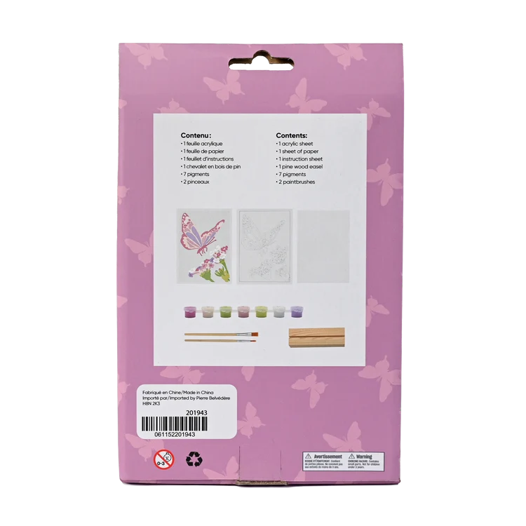 KIT PEINTURE A NUMERO SURFACE ACRYLIQUE - PAPILLON