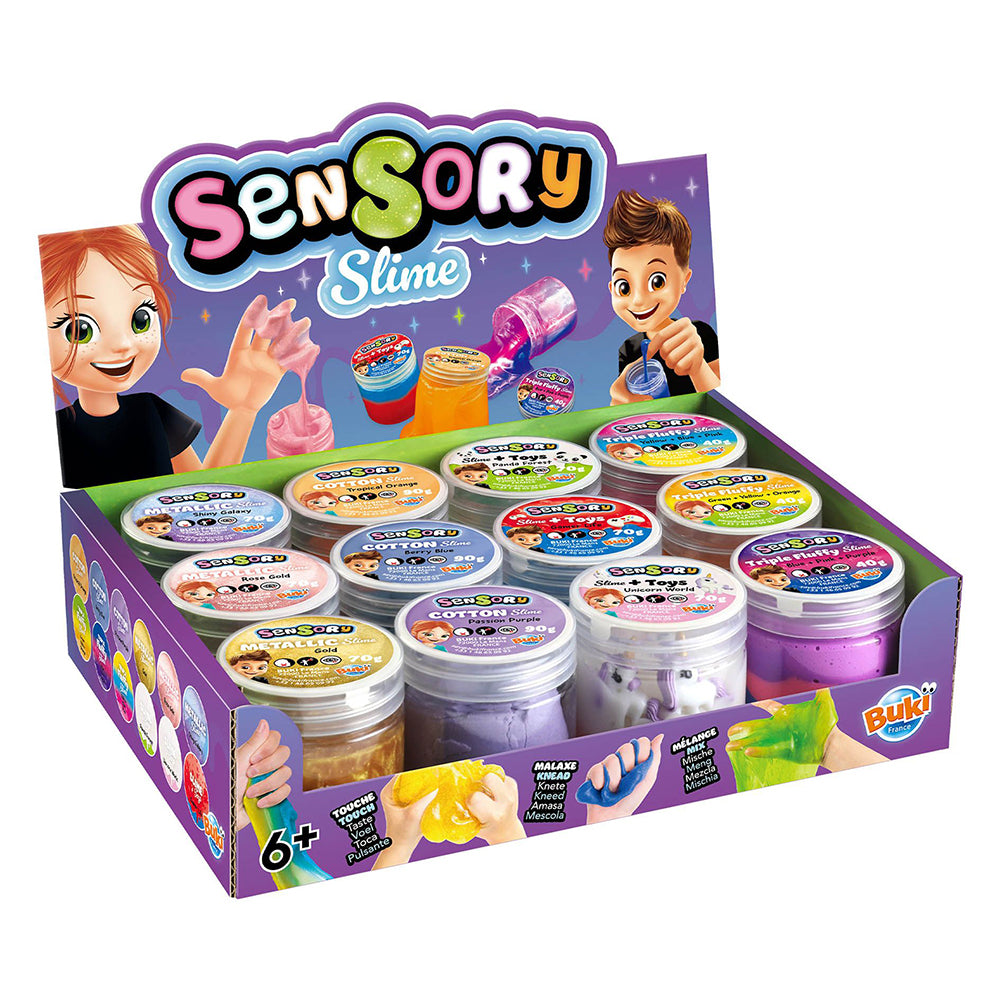 BUKI- SENSORY SLIME COUL ET TEXTURE  ASST