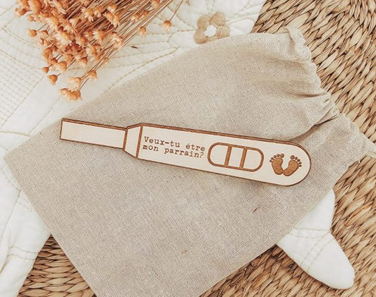 RAINBOWS & LOLLIPOPS - VEUX TU ETRE MON PARRAIN? - EN BOIS 5" (Copie)