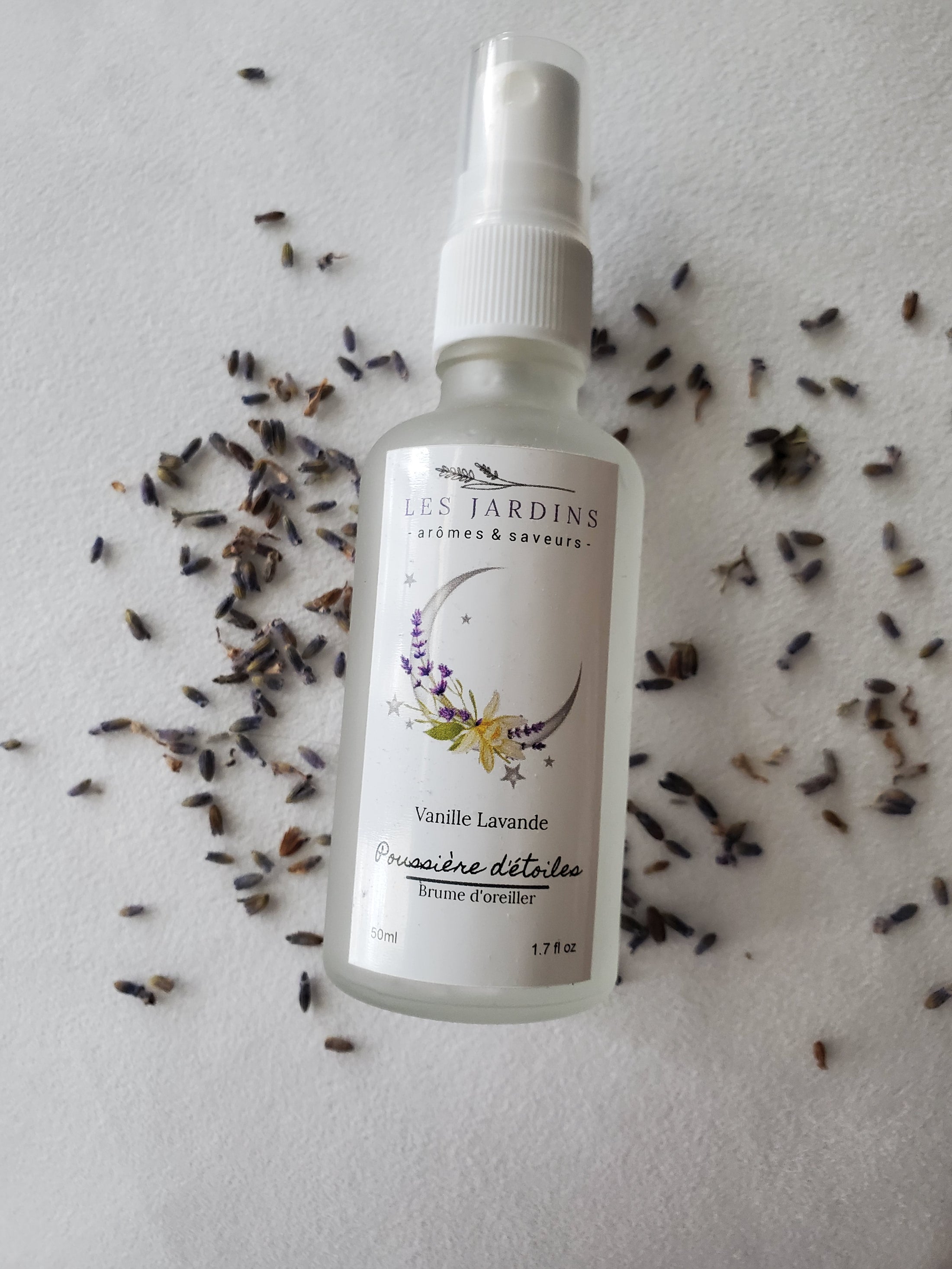 JARDINS ARÔMES & SAVEURS - BRUME OREILLER AIDE SOMMEIL LAVANDE & VANILLE 50ML