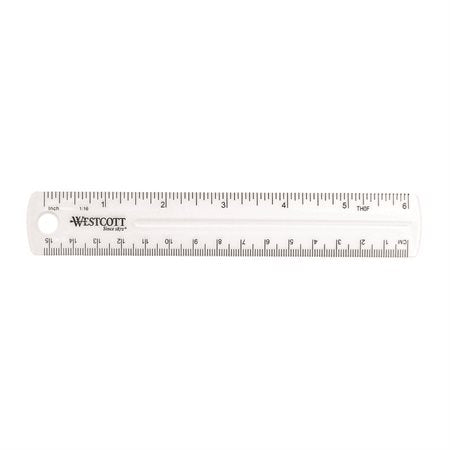 RÈGLE EN PLASTIQUE RIGIDE 15 CM/6"
