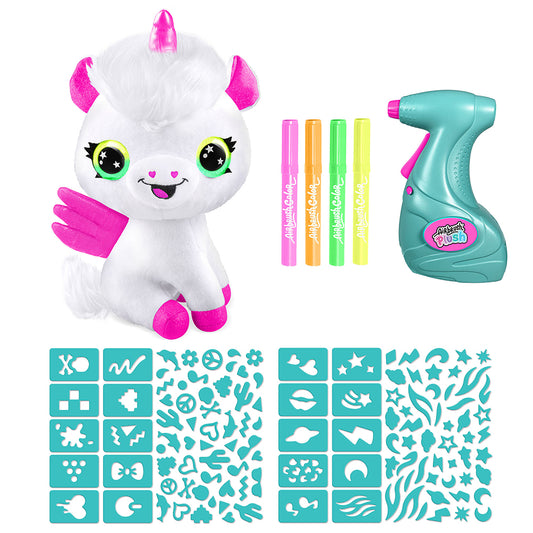 AIRBRUSH - PELUCHE LICORNE NEON COLORIER