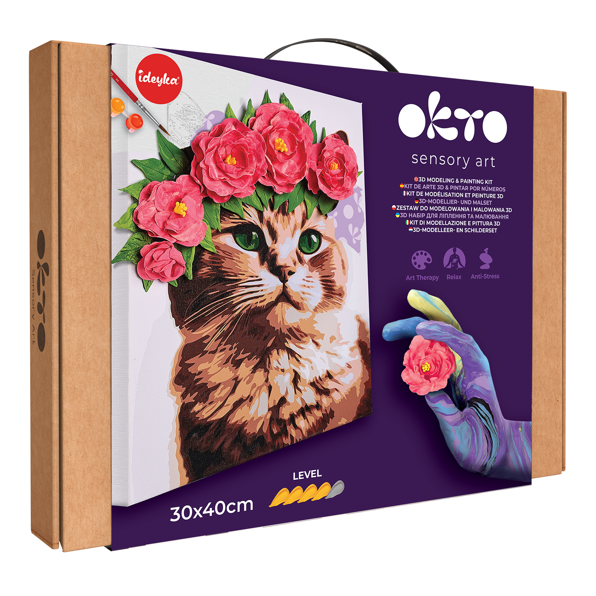 OKTO - PEINTURE NUMERO 3D MAGNIFIQUE CHATON