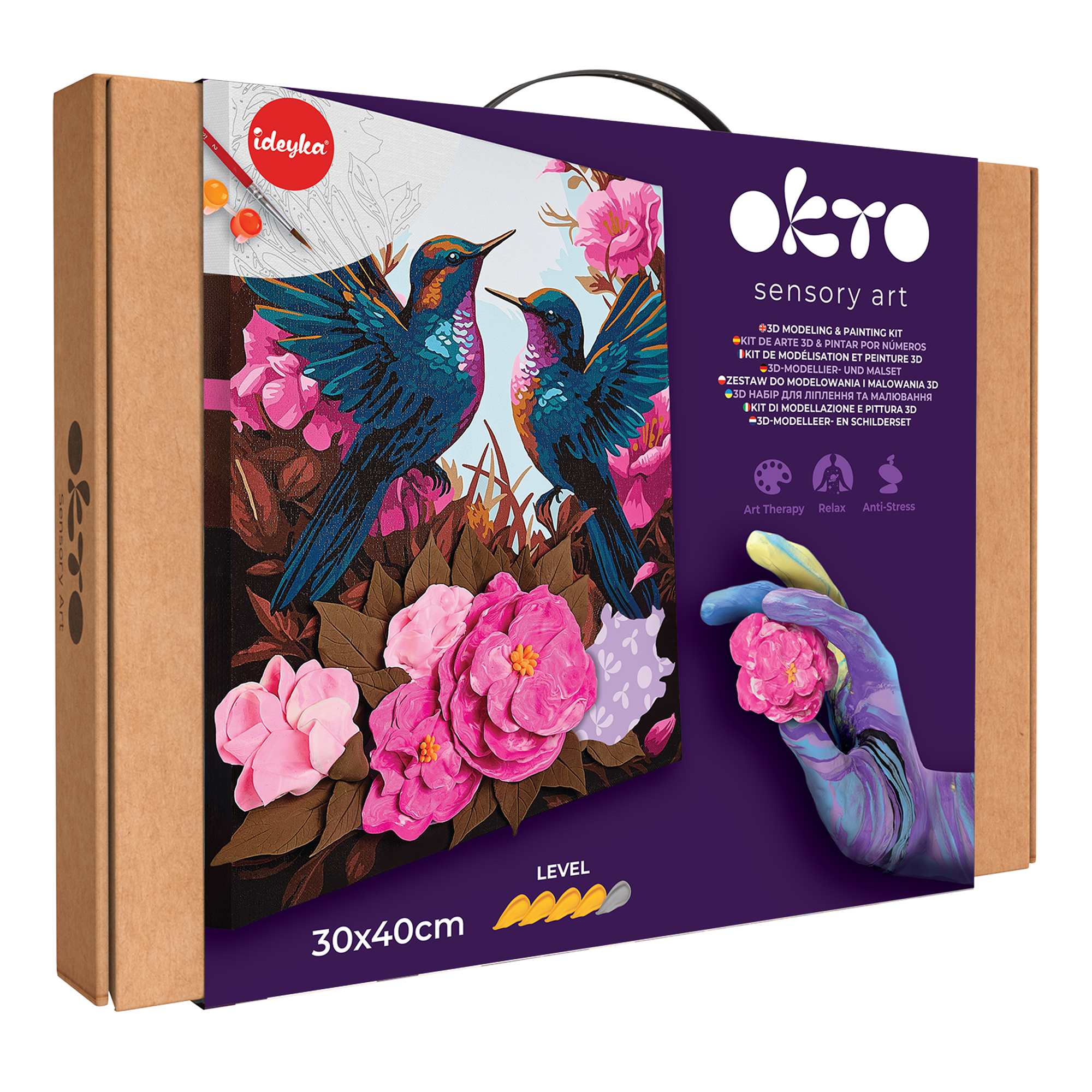 OKTO - PEINTURE NUMERO 3D COLIBRIS ÉLÉGANTS