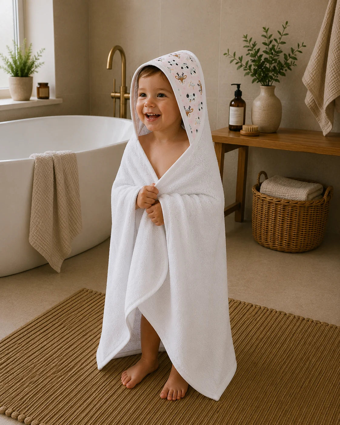 BÉKÉ BOBO - ENSEMBLE CAPE DE BAIN & GANT - ROMY