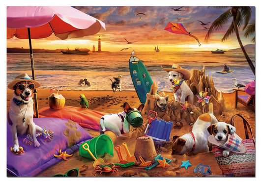 EDUCA - C-TETE CHIENS JOUANT PLAGE 1000MCX