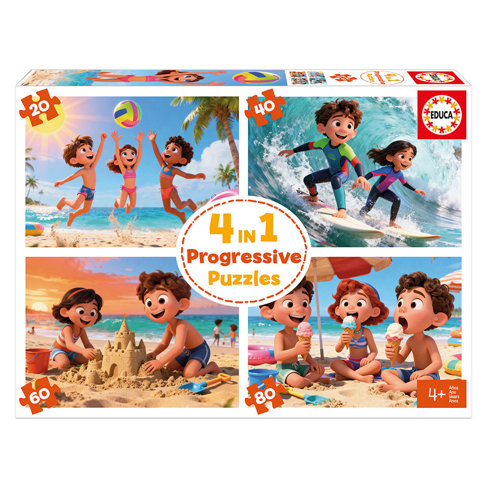 EDUCA- CASSE-TETE PROGRESSIF 4EN1 JOUR PLAGE20/40/60/80MCX