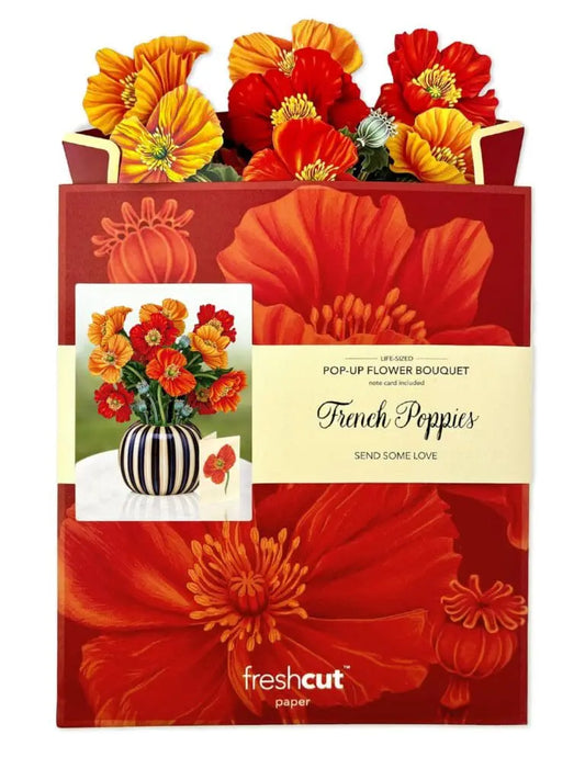GRANDE CARTE POPUP "FRENCH POPPIES"